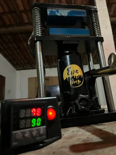 Prensa Térmica Epic Press 12t Extração Rosin Sem Solvente