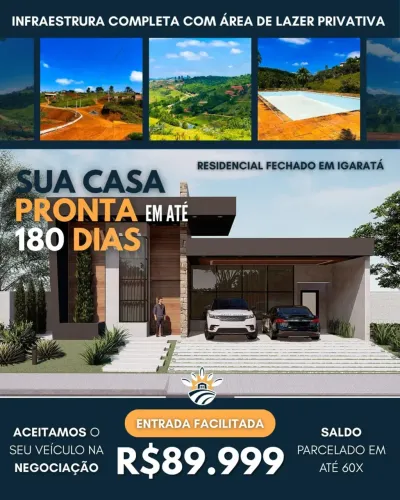 Chácaras na planta a venda na região de Igaratá! Parcelamento diretamente com o proprietár