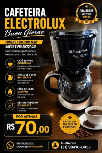 Panela Grill e cafeteira elétrica