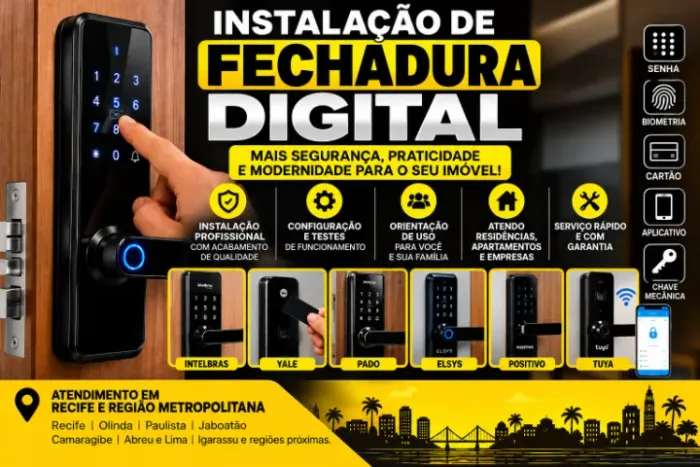 Instalação de fechaduras digital