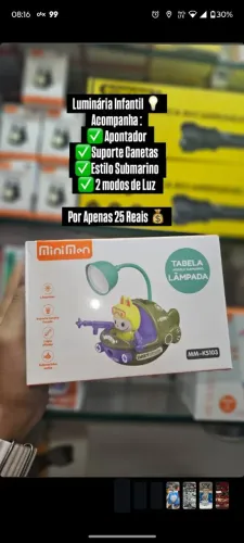 Luminária infantil