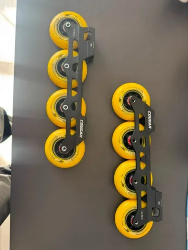 Par de Bases + Rodas + Rolamentos de Patins 80mm