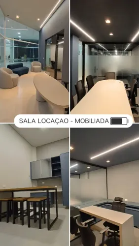 Sala com 5 ambientes já mobiliada.