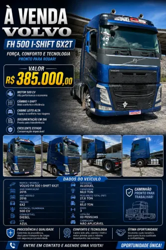 VOLVO FH 500 I-SHIFT 6x2T