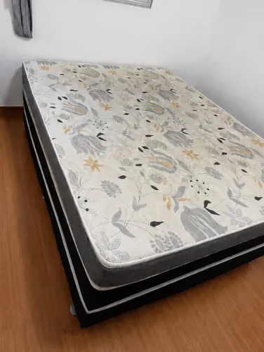 Cama box casal com colchão
