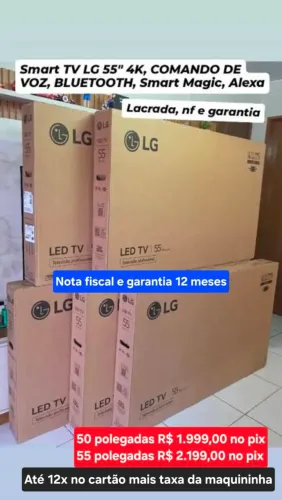 TV nova com nota fiscal e garantia