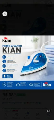 Forno elétrico e ferro de passar a vapor