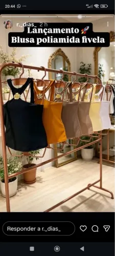 Blusa poliamida fivela
