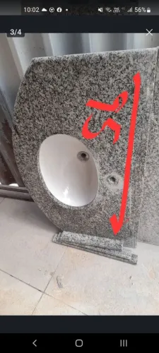 Pia de granito p/wc c/cuba cerâmica c/entrega
