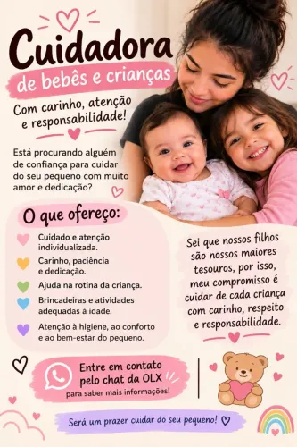 Cuidadora de bebês e crianças