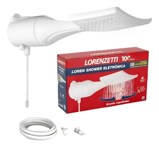 Chuveiro Ducha Lorenzetti Loren Shower Eletrônico Branco 6800w 220V