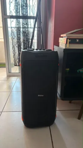 Caixa de som com karaokê Philco
