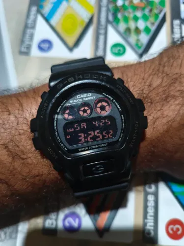 Relógio militar Casio gshock dw6900 preto