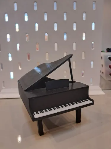 Escultura 3D piano de cauda.