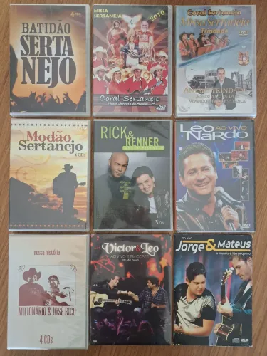 Lote DVDs Sertanejos originais. 4 lacrados