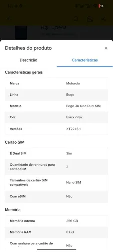 Celular Motorola Edge 30 neo
