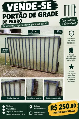 Portão com grade