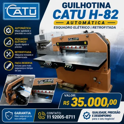 Guilhotina Catu h-82 esquadro elétrico retrofitada zero