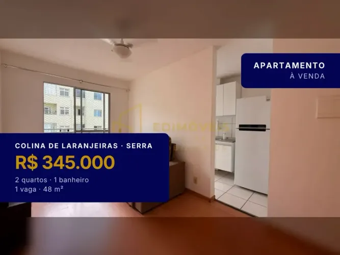Incrível Apartamento de 2 Quartos em Condomínio na Colina de Laranjeiras, Serra/ES