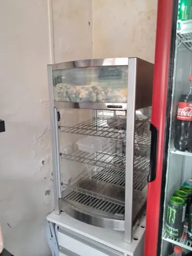 Estufa Expositora de Salgados em Inox com Vidro