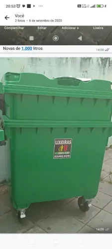 Lixeiras novas e usadas.