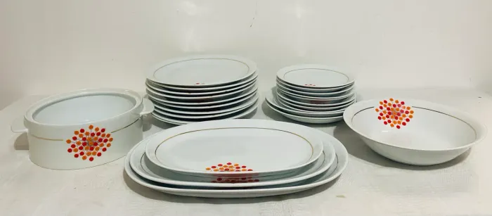 Aparelho De Jantar Porcelana Renner Antigo (detalhes No Texto)