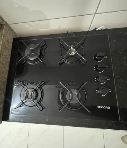 Cooktop Suggar 4 Bocas - Balcão com Tampo Preto - Excelente Estado
