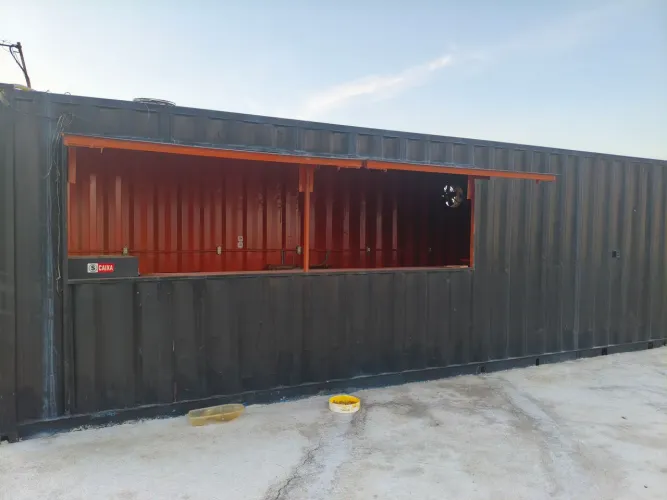 Container cozinha pronto para trabalhar. 