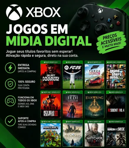 XBOX - JOGOS MÍDIA DIGITAL