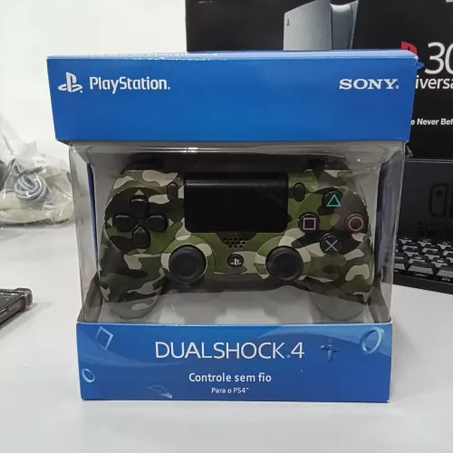 Vendo Controle Sony PS4 Dualshock 4 Original Camuflagem Verde Semi novo