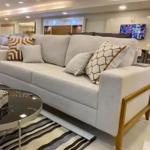 Sofá Living Belagio 2,20m Linho - Produto Novo! Pague na Entrega!