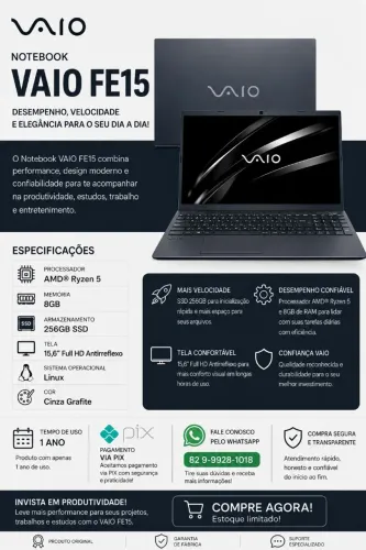 Notebook Vaio FE 15