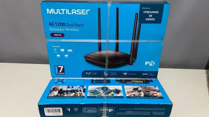[ últimas pcs ]Roteador Wi-Fi 4 antenas Multilaser RE018 AC1200 Dual Band - Novo Lacrado