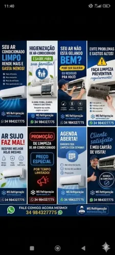 Limpeza em ar condicionado