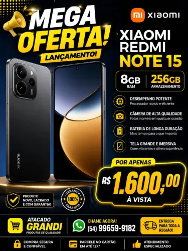 Xiaomi Note 15 8/256 g novo lacrado