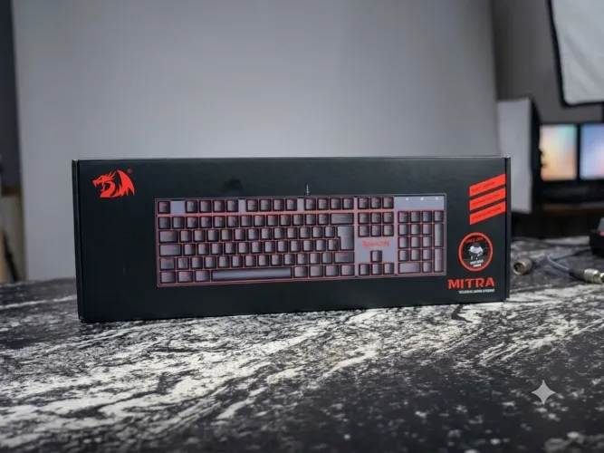 Teclado Mecânico Redragon Mitra Switch Brown (Preto / LED Vermelho)