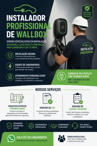 Instalação Profissional de Wallbox em Teresina e Região -Projetos Elétricos, ART e Laudos