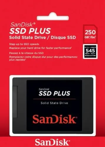 SSD SanDisk Plus 250GB SATA III 2,5" - NOVO
