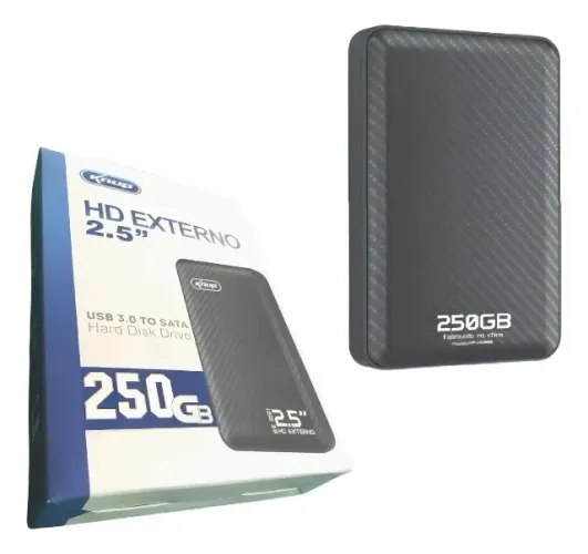 HD Externo 250GB Knup KP-HD808 USB 3.0 Portátil 2.5? para PC Notebook TV e PlayStation