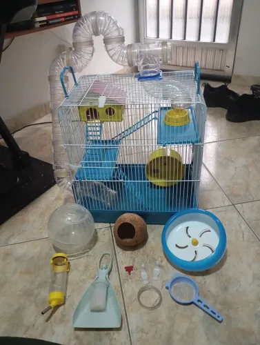Kit/Hamster/Gaiola (completa+acessorios )