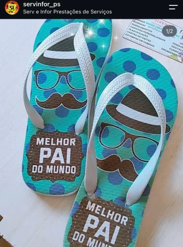 Sandália Personalizada Dia dos Pais