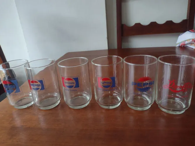 Copos da pepsi cola anos 80