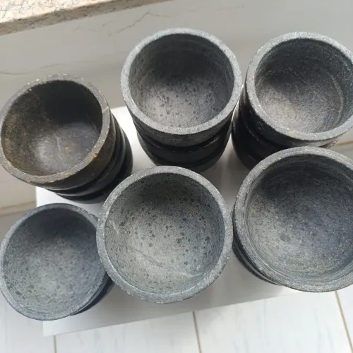 Conjunto de bowl tigela pedra sabão 