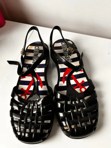 Sandália estilo trançada preta - Tam 37