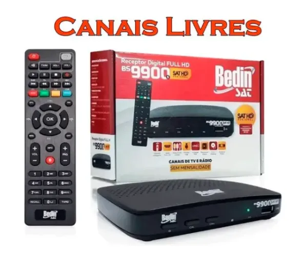 Receptor Digital de TV por Satélite Com 84 Canais e 33 Rádios