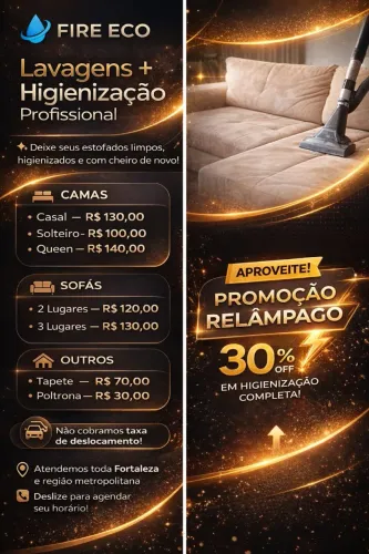 lavagem e higienização de estofados em geral!