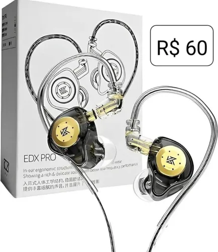Fone KZ Edx Pro com MIC R$ 60