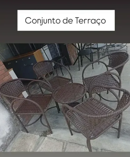 Conjunto de terraço redondo 