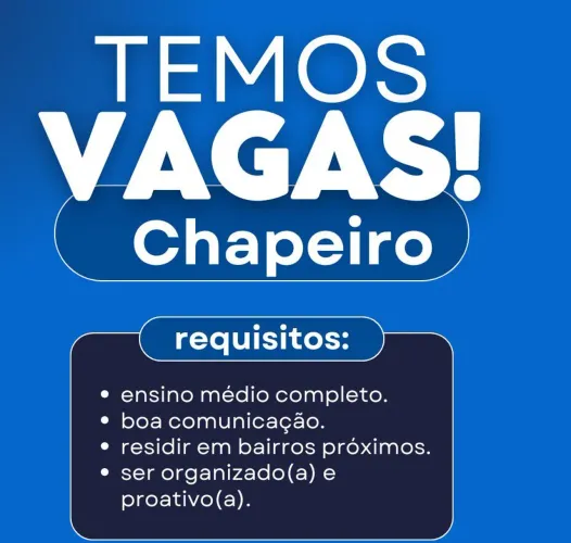 Vaga para chapeiro 