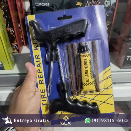 Kit Reparo de Pneu Sem Câmara Moto e Carro *ENTREGA GRÁTIS*